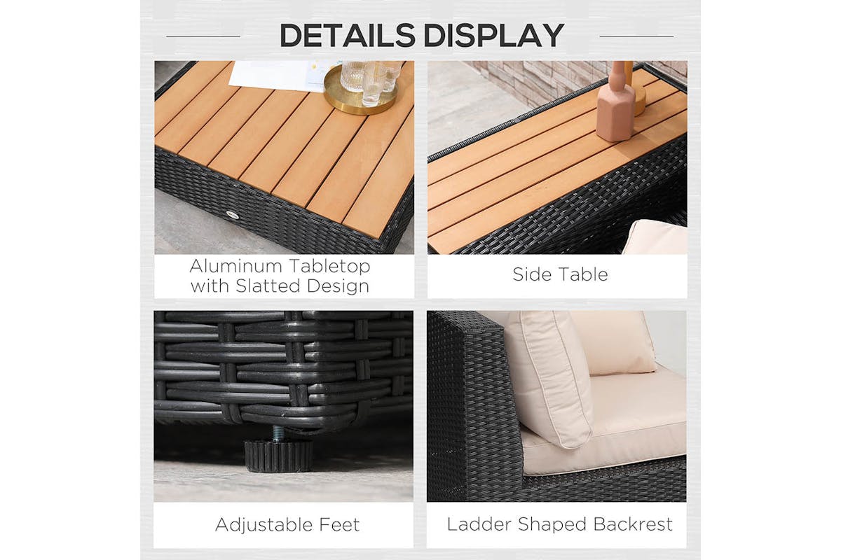 Outsunny Rattan Sofa Furniture Set | Multicolour-7