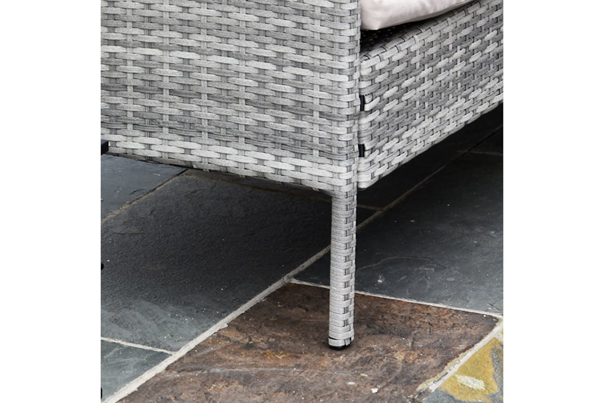 Outsunny Garden Outdoor Dining with Sofa Set | Mixed Grey-8