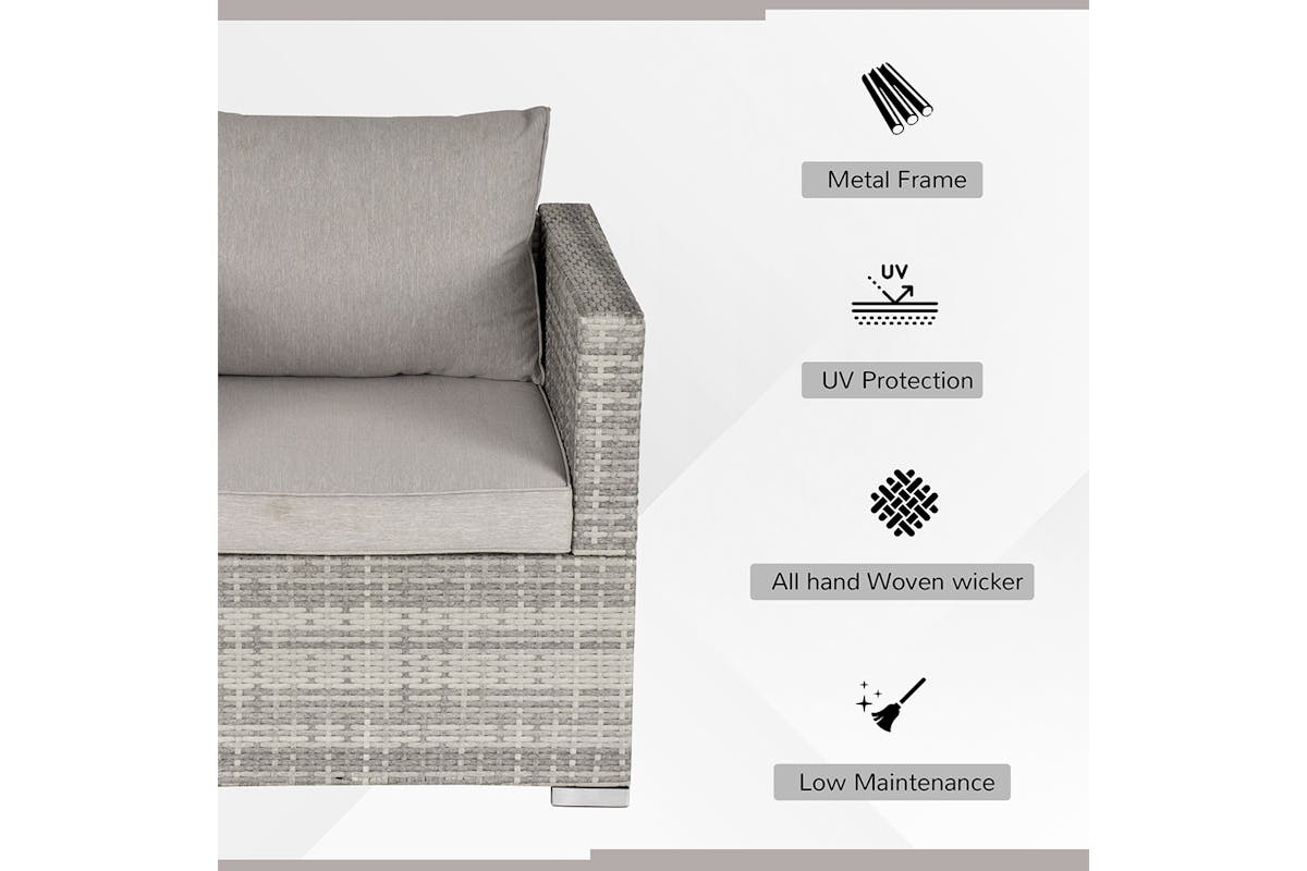 Outsunny Armchair | Rattan | Grey-3