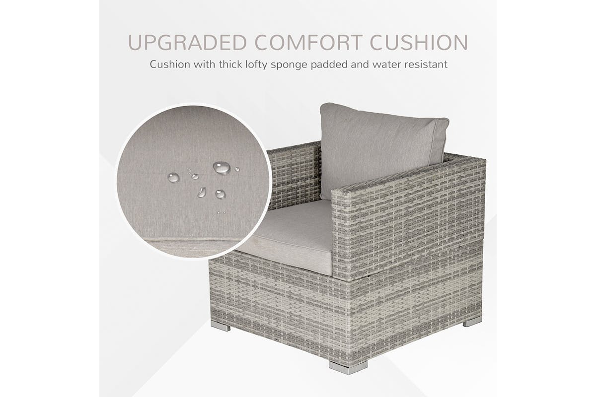 Outsunny Armchair | Rattan | Grey-6