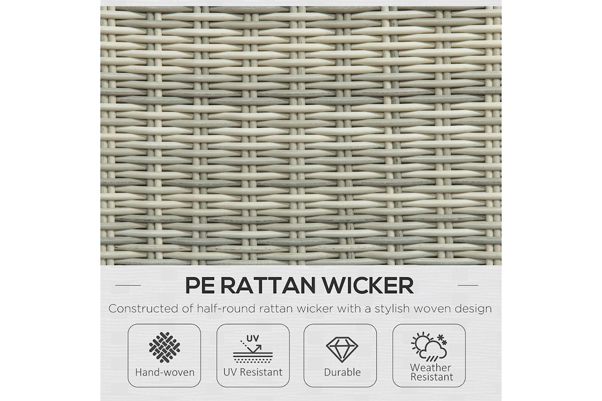 Outsunny PE Rattan Garden Furniture | Grey-3