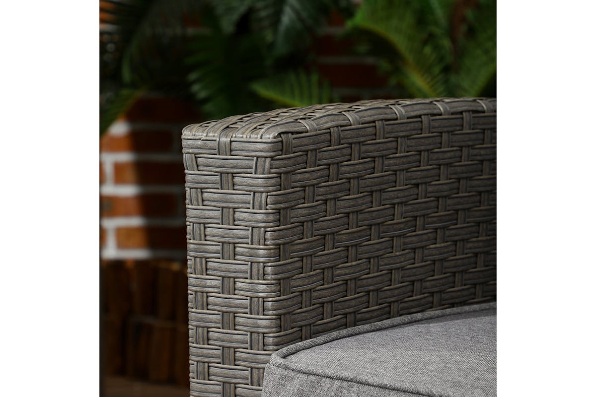 Outsunny Rattan Garden Furniture Set with Sofa | Grey | 4 Pieces-7