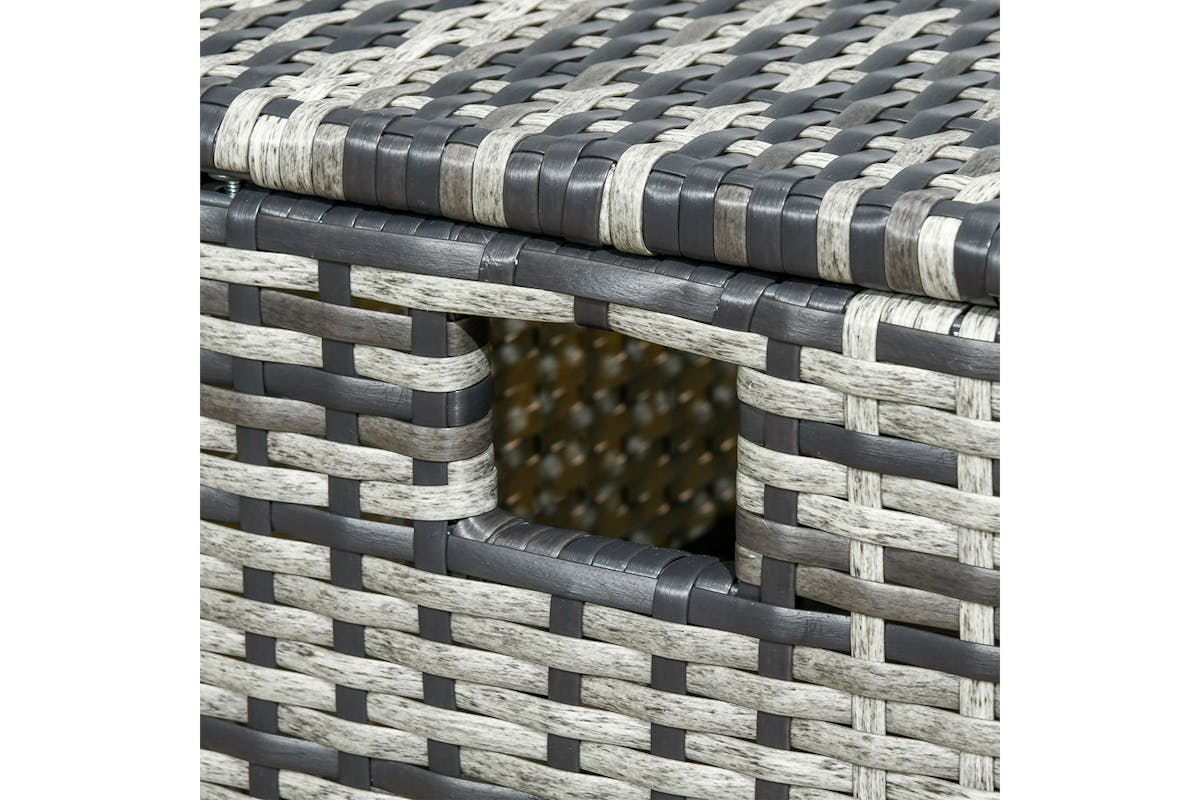 Outsunny 8 Seater Rattan Garden Furniture Set | Grey | 6 Pieces-7