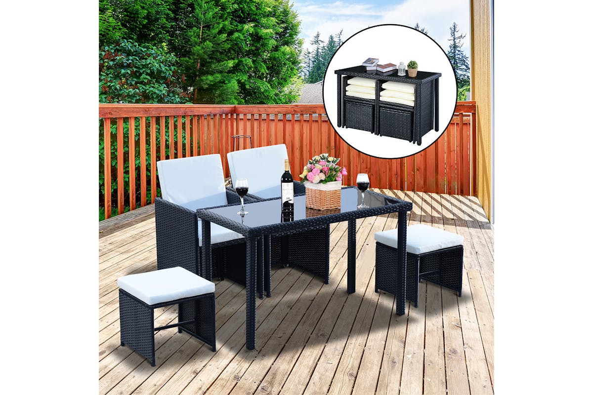 Outsunny Rattan Set | Black-2