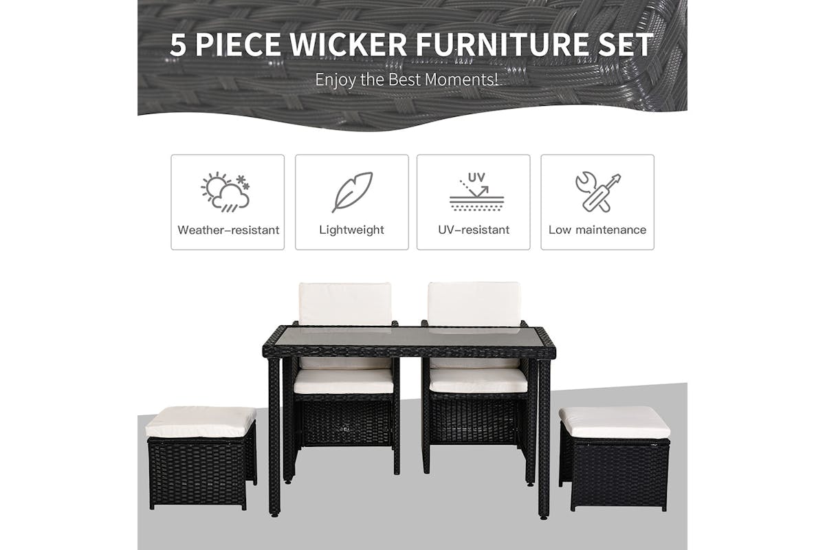 Outsunny Rattan Set | Black-3