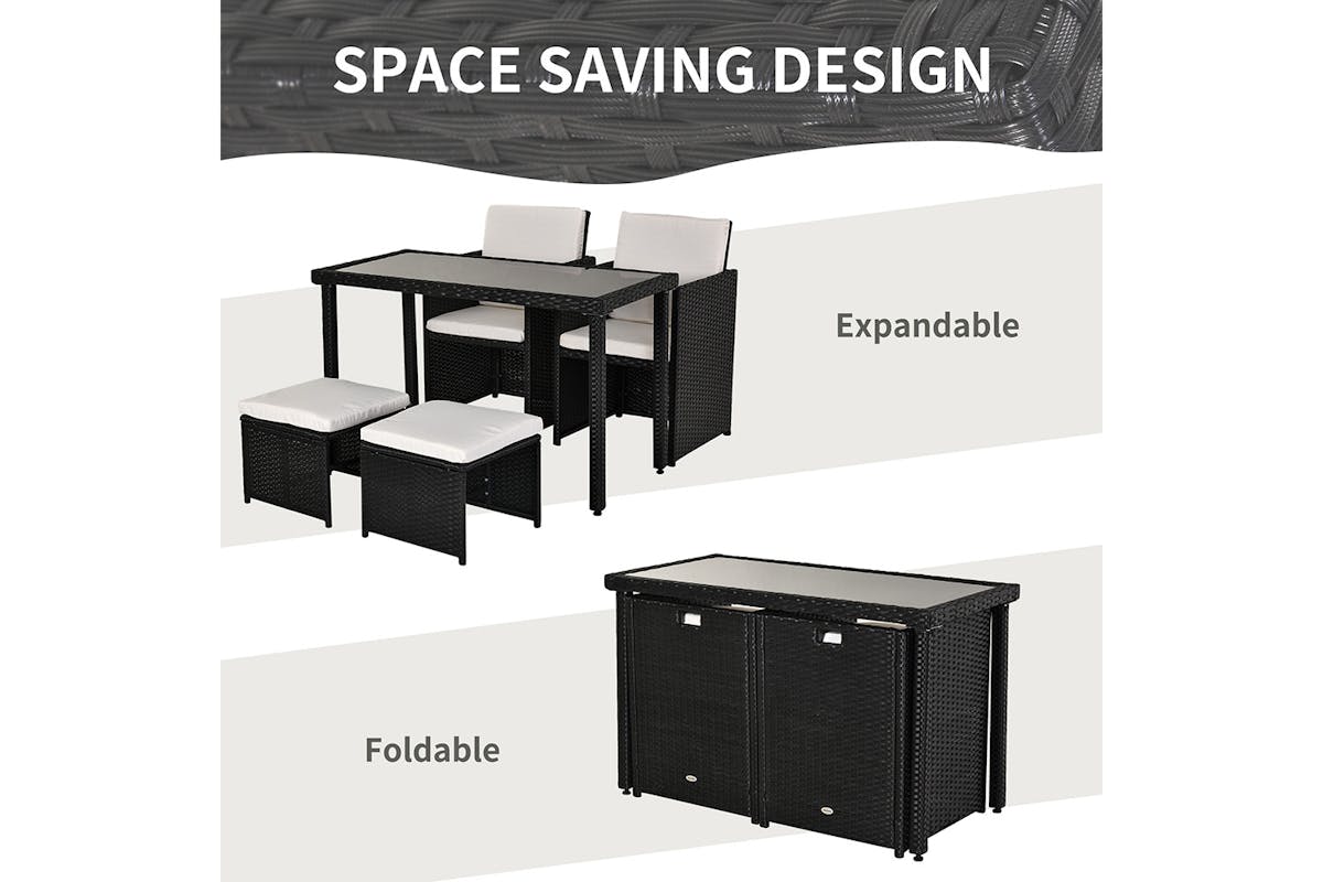 Outsunny Rattan Set | Black-4