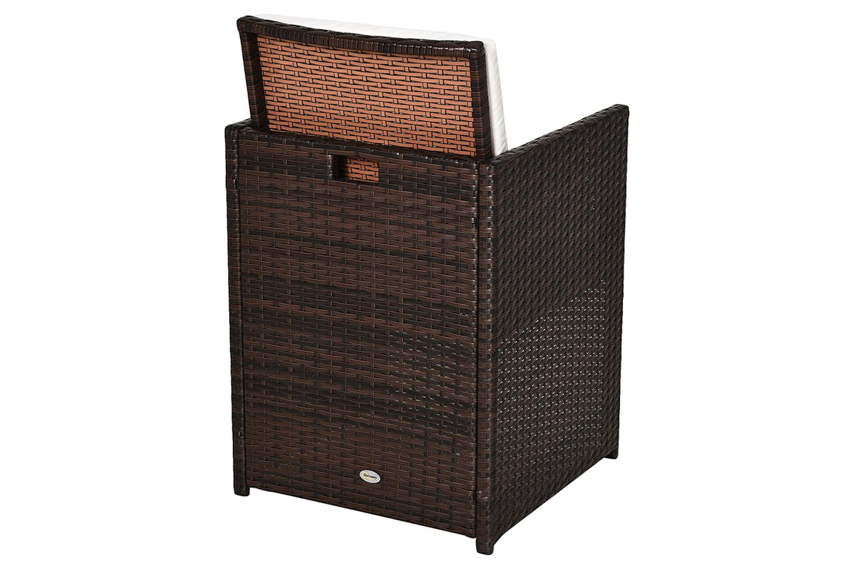 Outsunny Rattan Garden Dining Set | Brown-8