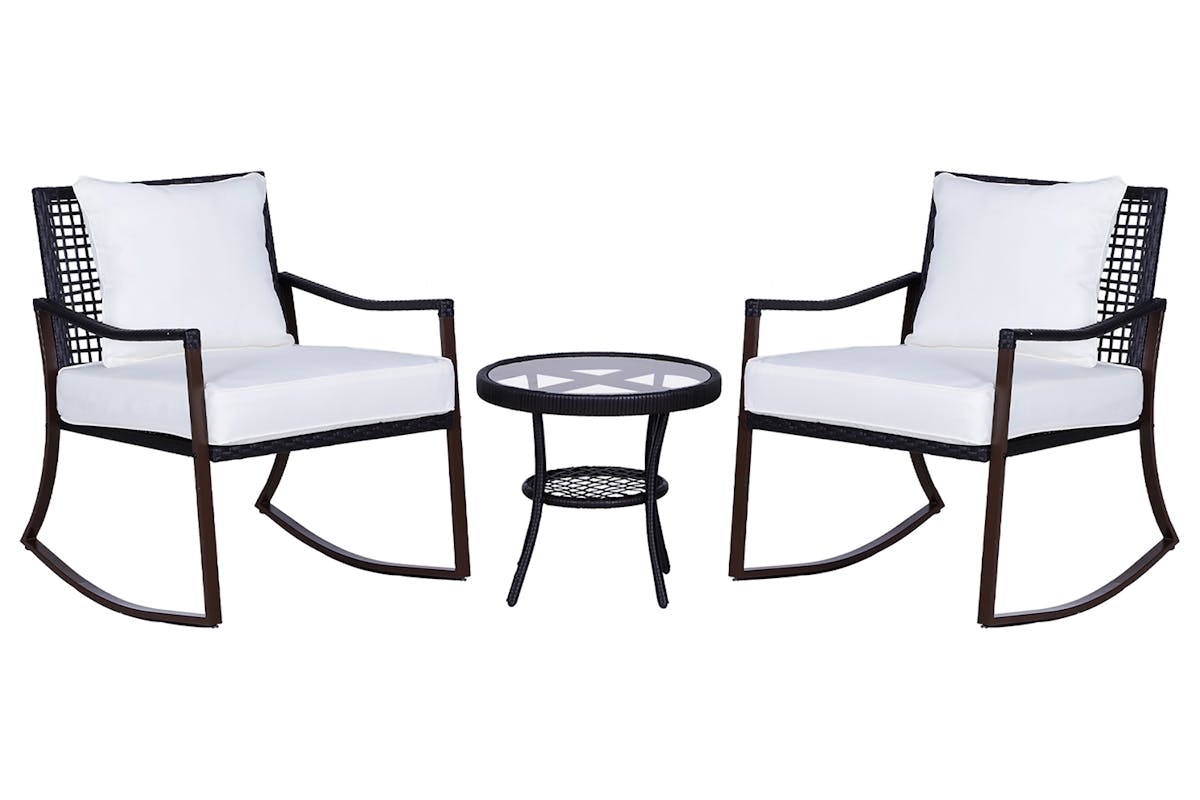 Outsunny Garden Bistro Set with round coffee table | Brown