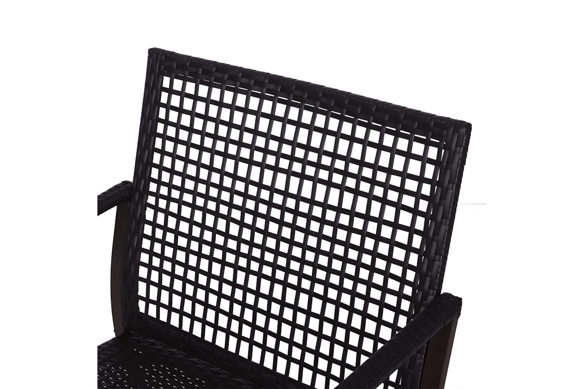Outsunny Garden Bistro Set with round coffee table | Brown-8