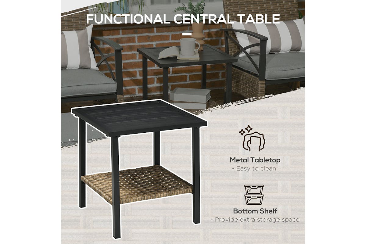 Outsunny Rattan Garden Furniture Set | Multi | 5 Pieces-4