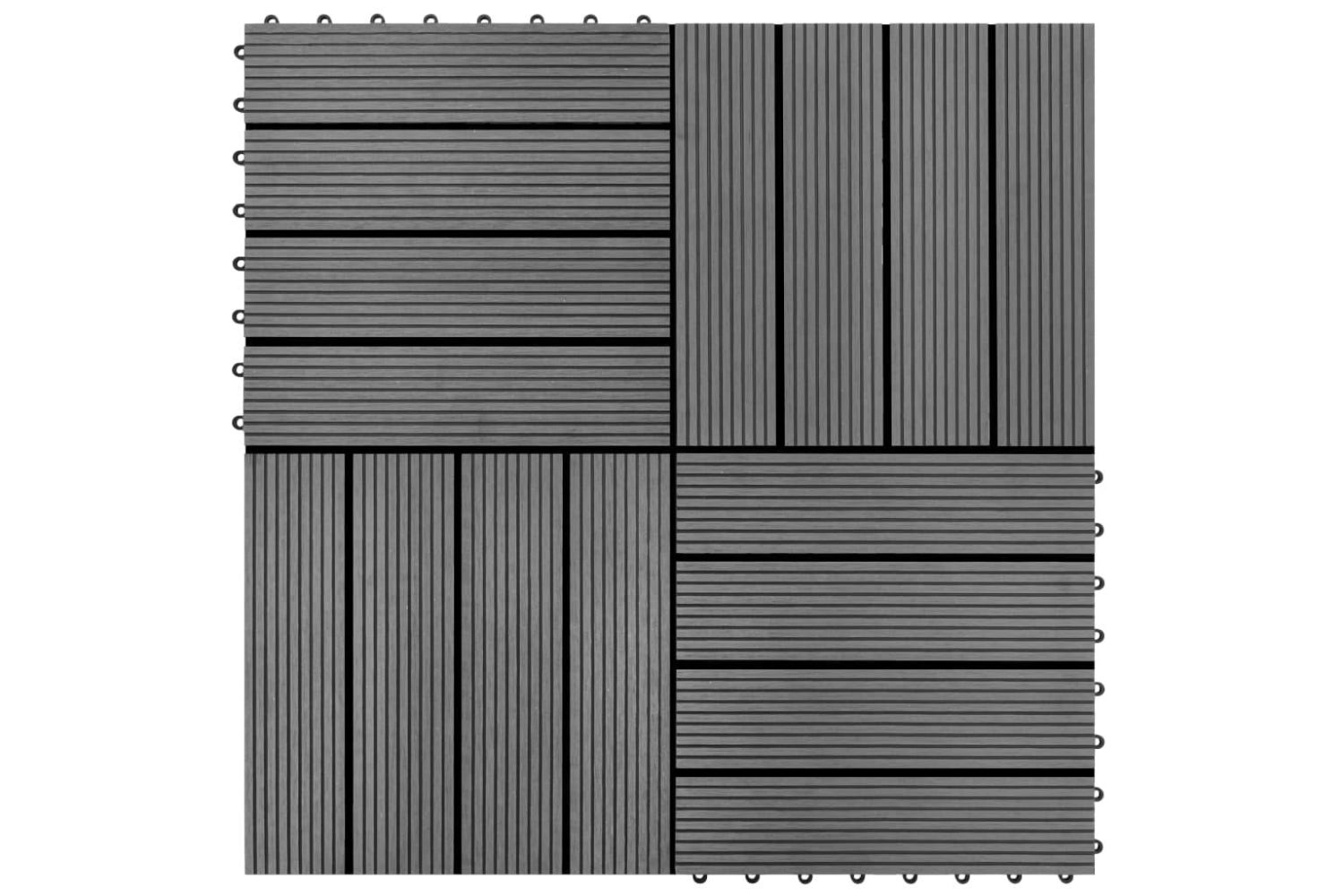 Vidaxl 40826 Wpc Tiles 30x30cm 11pcs 1m2 Grey-2