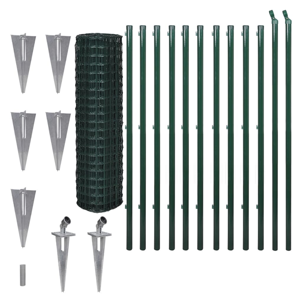 Vidaxl 140563 Euro Fence Steel 25x1.5 M Green-2
