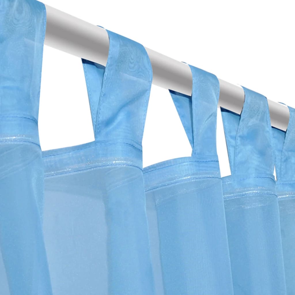 vidaXL 130208 Turquoise Sheer Curtain 140 X 245cm 2 Pcs-4