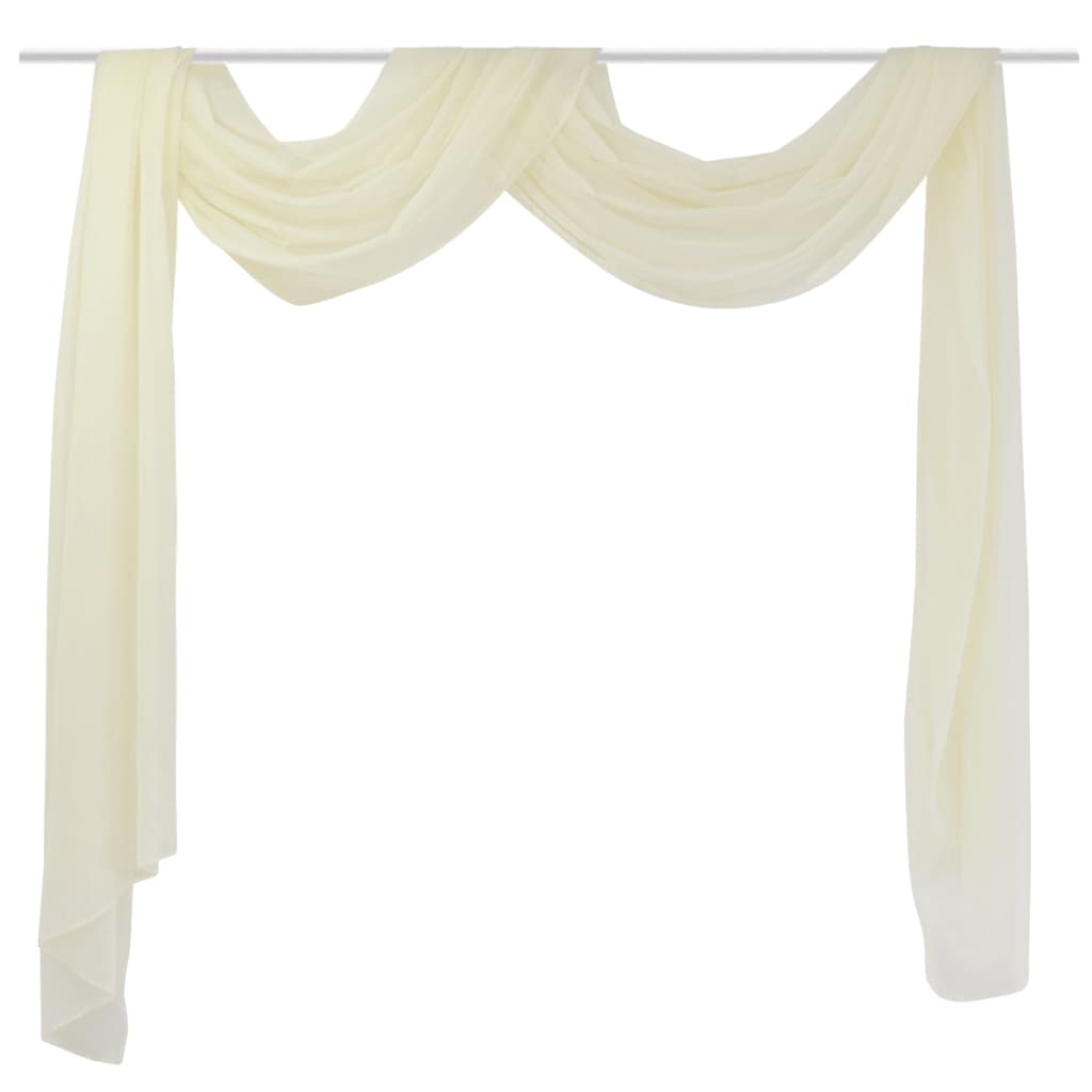 vidaXL 130757 Sheer Voile Drape 140 X 600cm Cream