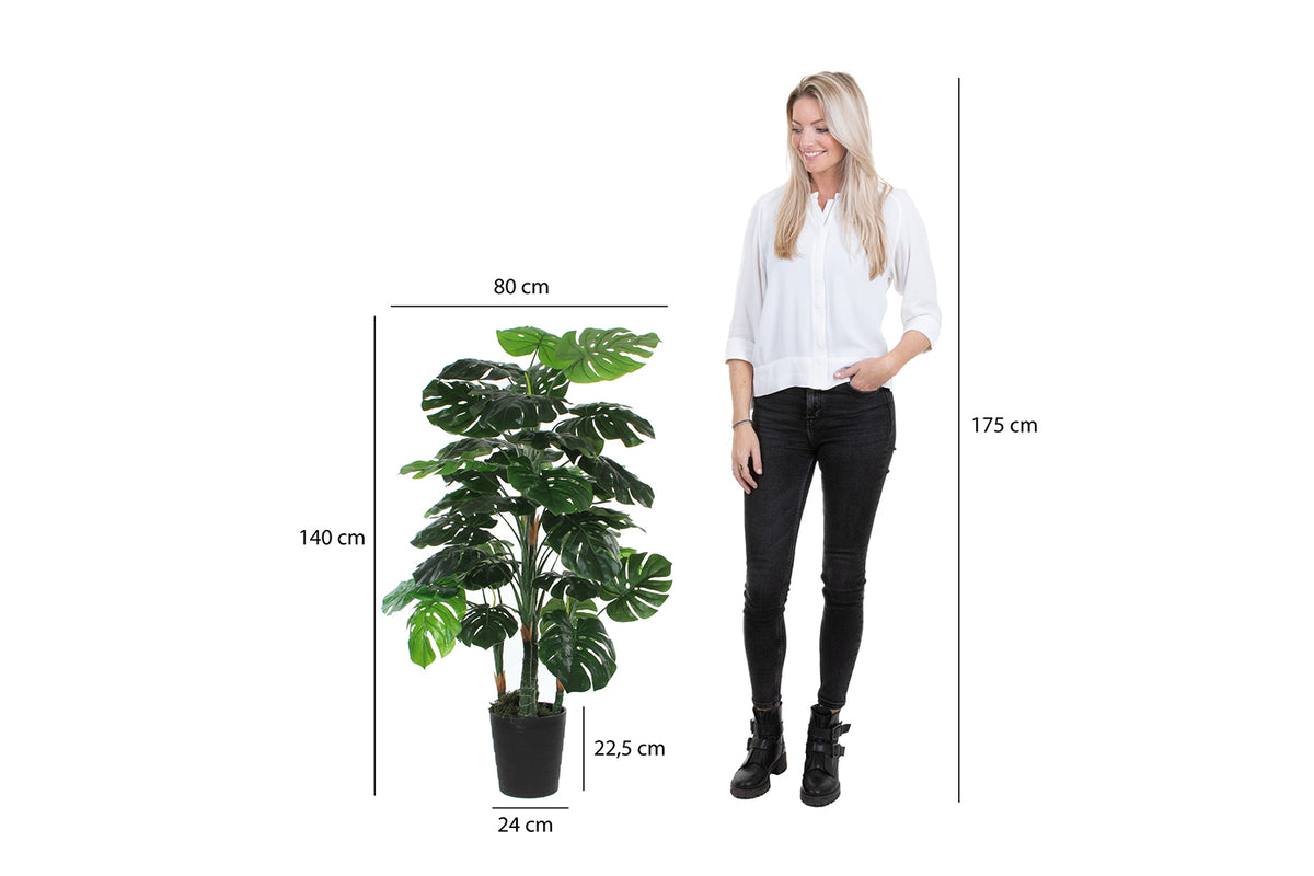 Artificial Monstera Green in Pot | 140 cm-6