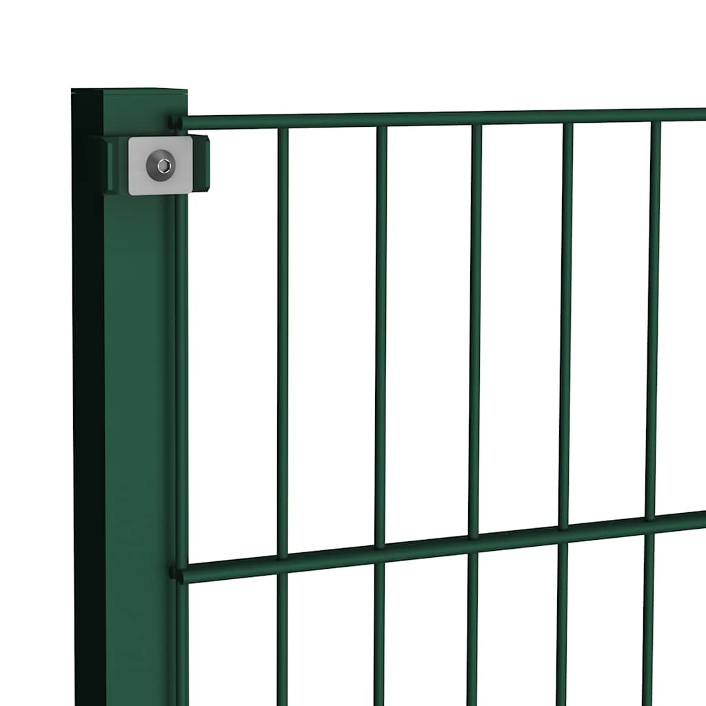 Vidaxl 278665 Fence Panel With Posts Iron 8.5x1.2 M Green-5