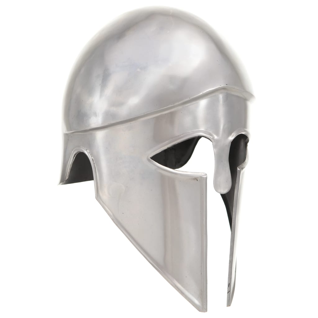Vidaxl 286212 Greek Warrior Helmet Antique Replica Larp Silver Steel-2
