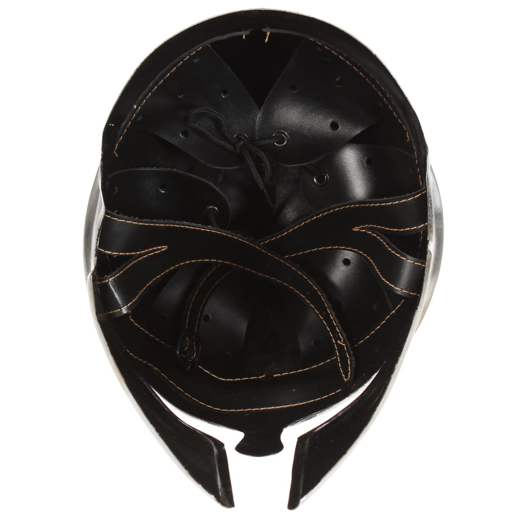 Vidaxl 286212 Greek Warrior Helmet Antique Replica Larp Silver Steel-5
