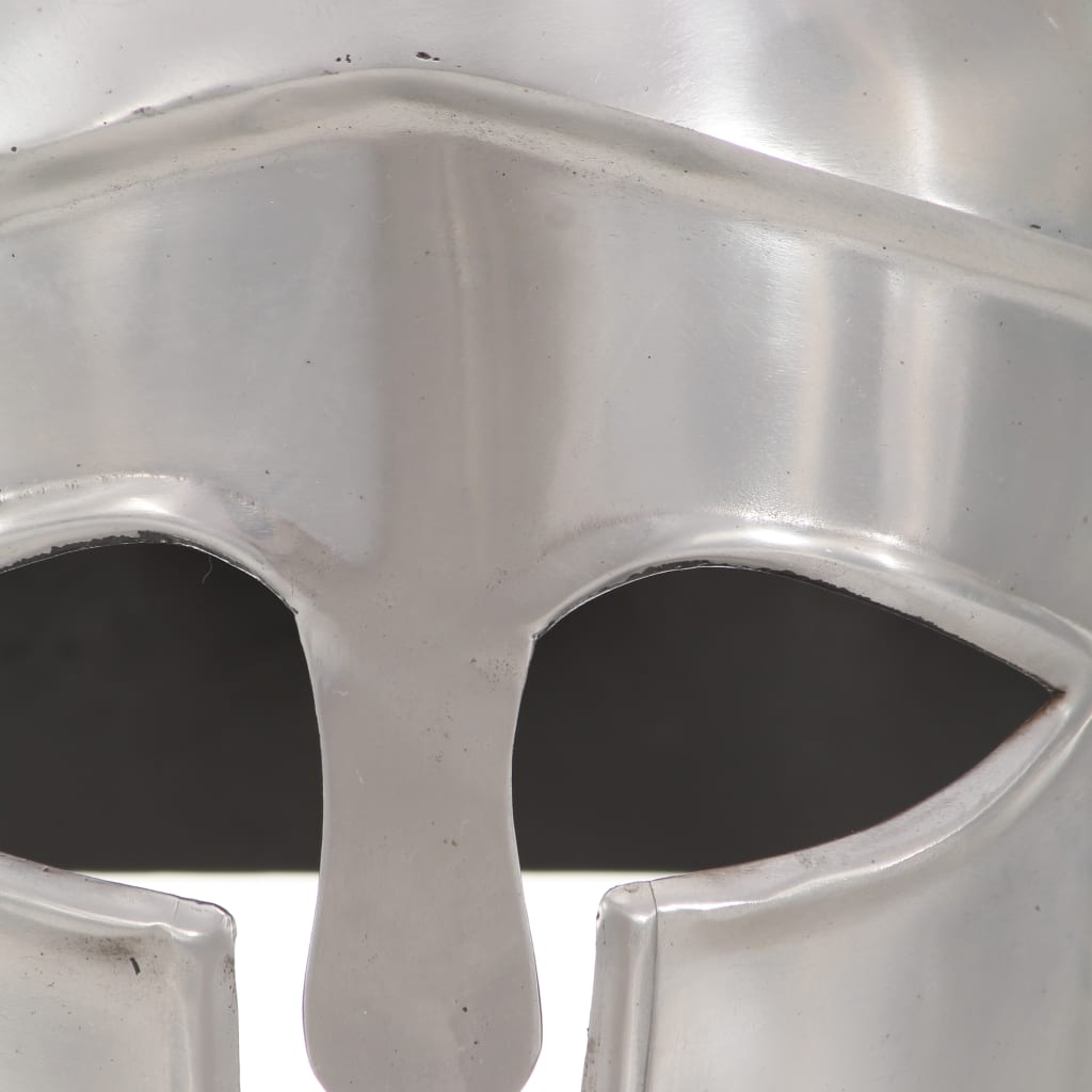 Vidaxl 286212 Greek Warrior Helmet Antique Replica Larp Silver Steel-7