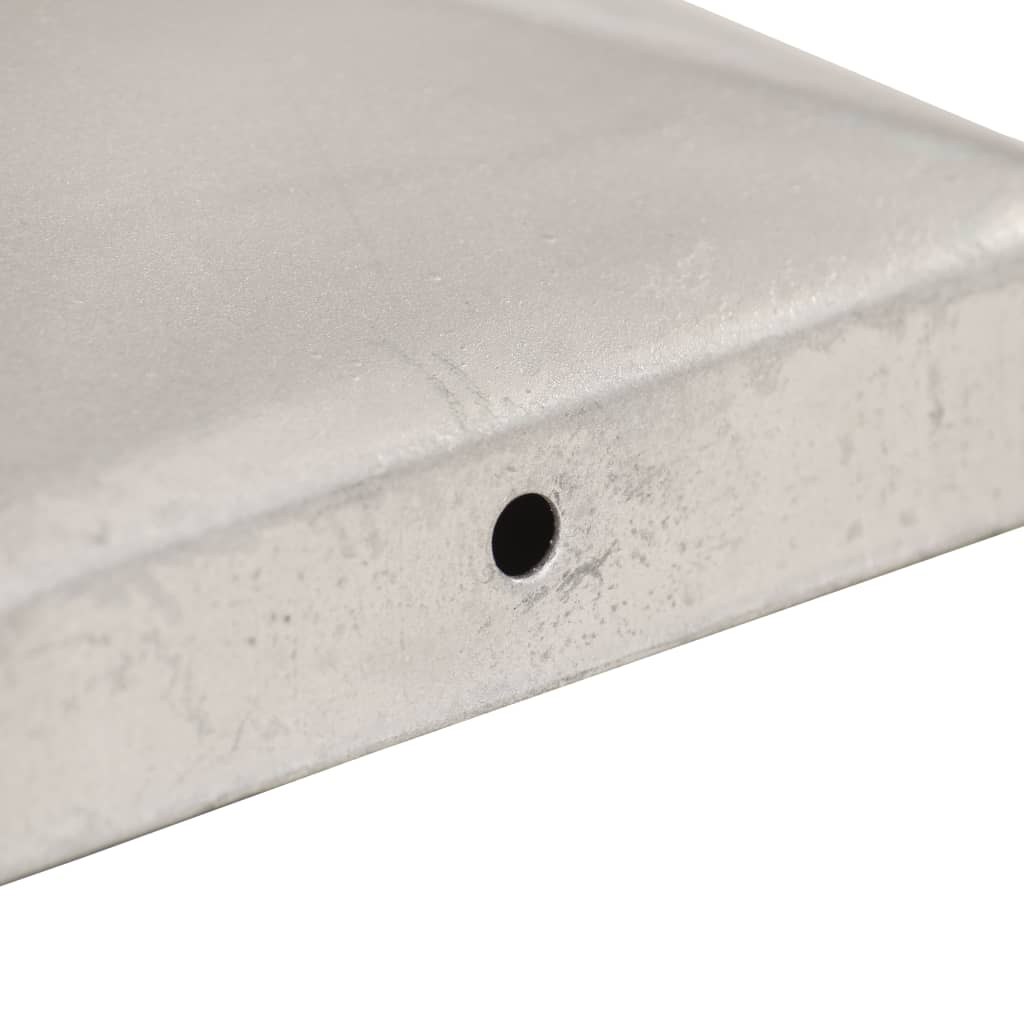 vidaXL 145491 Pyramid Fence Post Caps 6 Pcs Galvanised Metal 91x91mm-8