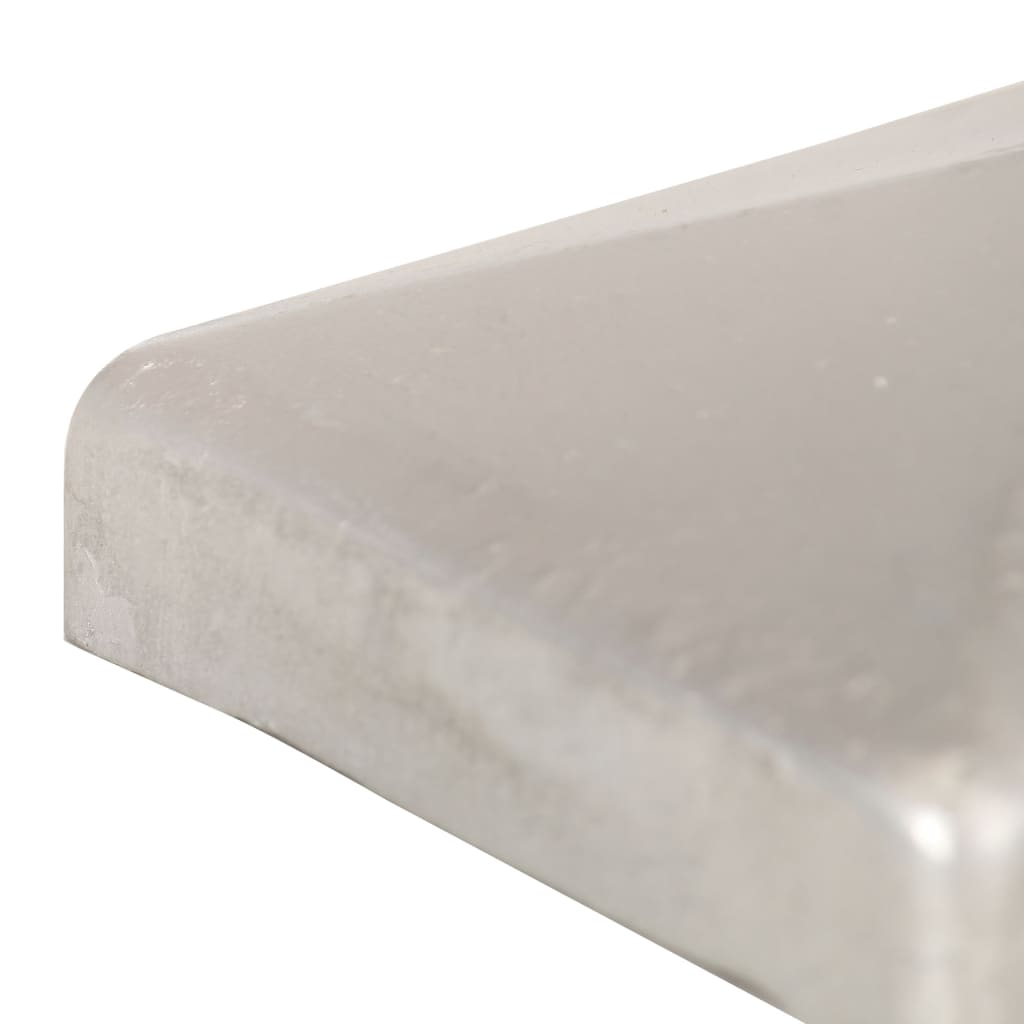 vidaXL 145491 Pyramid Fence Post Caps 6 Pcs Galvanised Metal 91x91mm-9