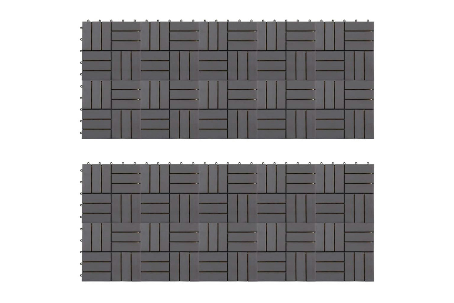 vidaXL 3054434 Decking Tiles 20 Pcs Grey Wash 30x30cm Solid-2
