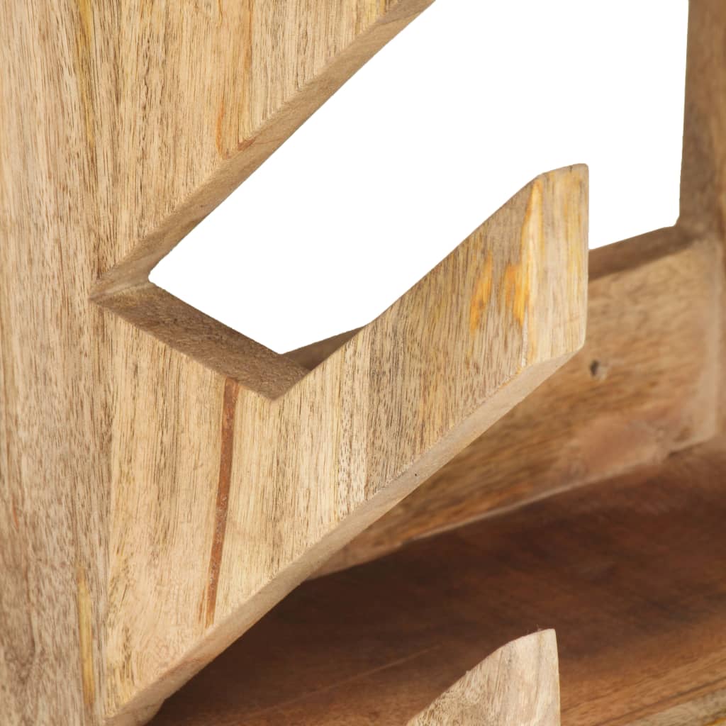 vidaXL 320480 Wall Mounted Skateboard Holder 25x20x30cm Solid Mango Wood-6