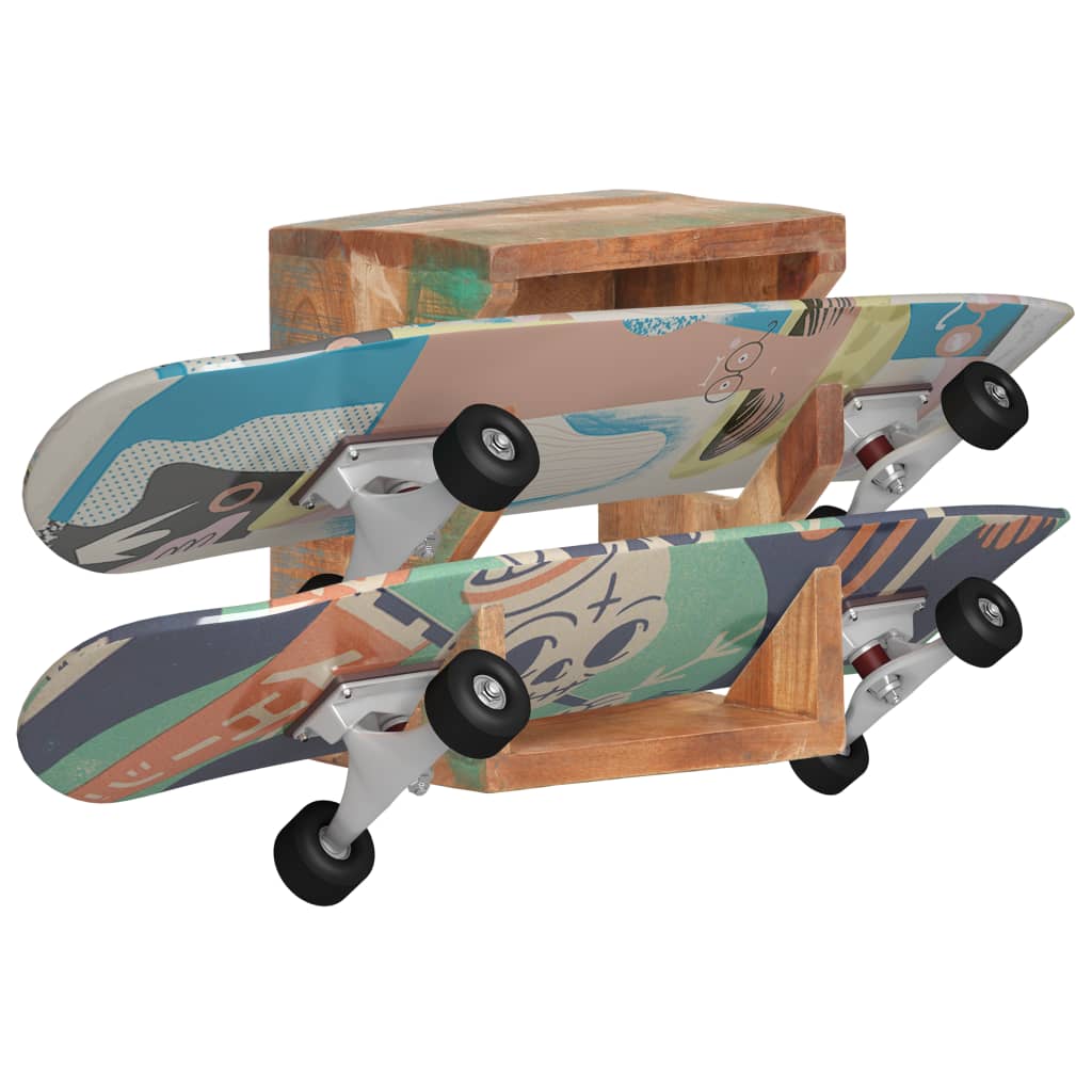 vidaXL 320481 Wall Mounted Skateboard Holder 25x20x30cm Solid Reclaimed Wood-7
