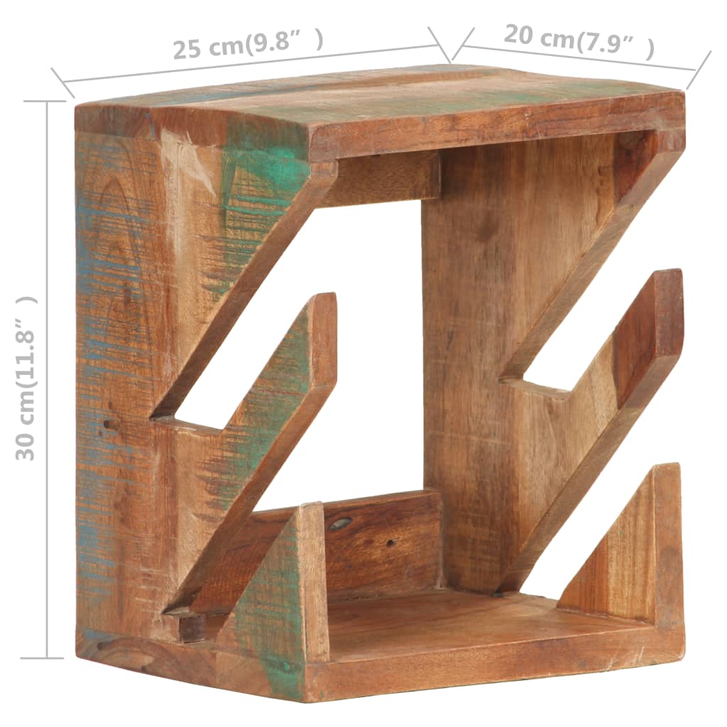 vidaXL 320481 Wall Mounted Skateboard Holder 25x20x30cm Solid Reclaimed Wood-8