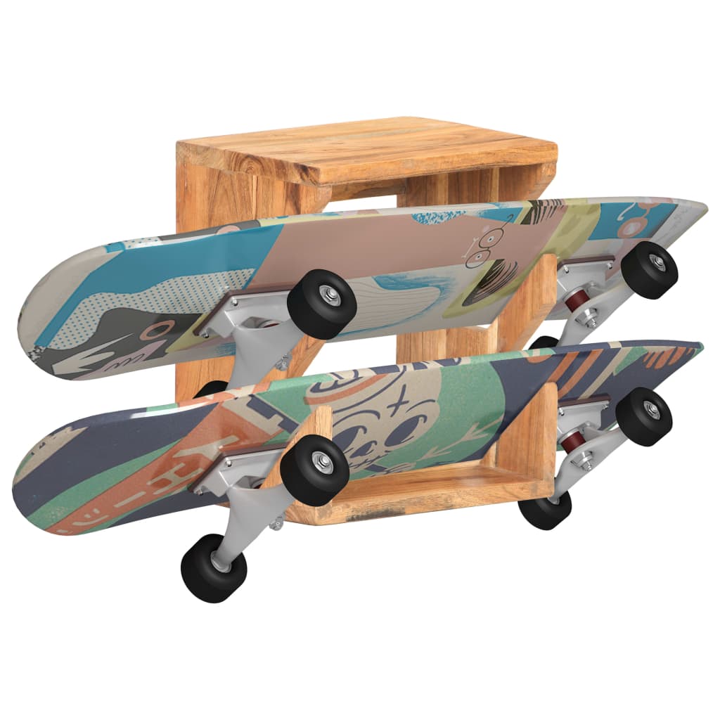 vidaXL 320482 Wall Mounted Skateboard Holder 25x20x30cm Solid Acacia Wood-7