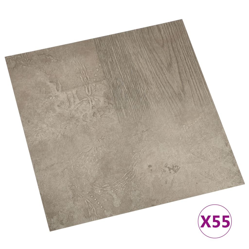 Vidaxl Self-adhesive Flooring Planks 55 Pcs Pvc 5.11 MÂ² Grey-2