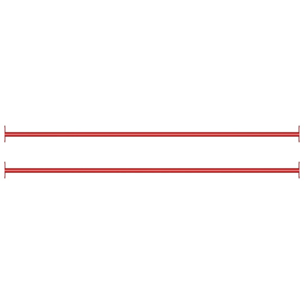 vidaXL 93199 Turning Bars 2 Pcs 125cm Steel Red-2
