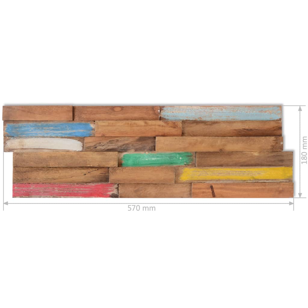 Vidaxl Wall Cladding Panels 10 Pcs 1.03 MÂ² Solid Teak Wood-4