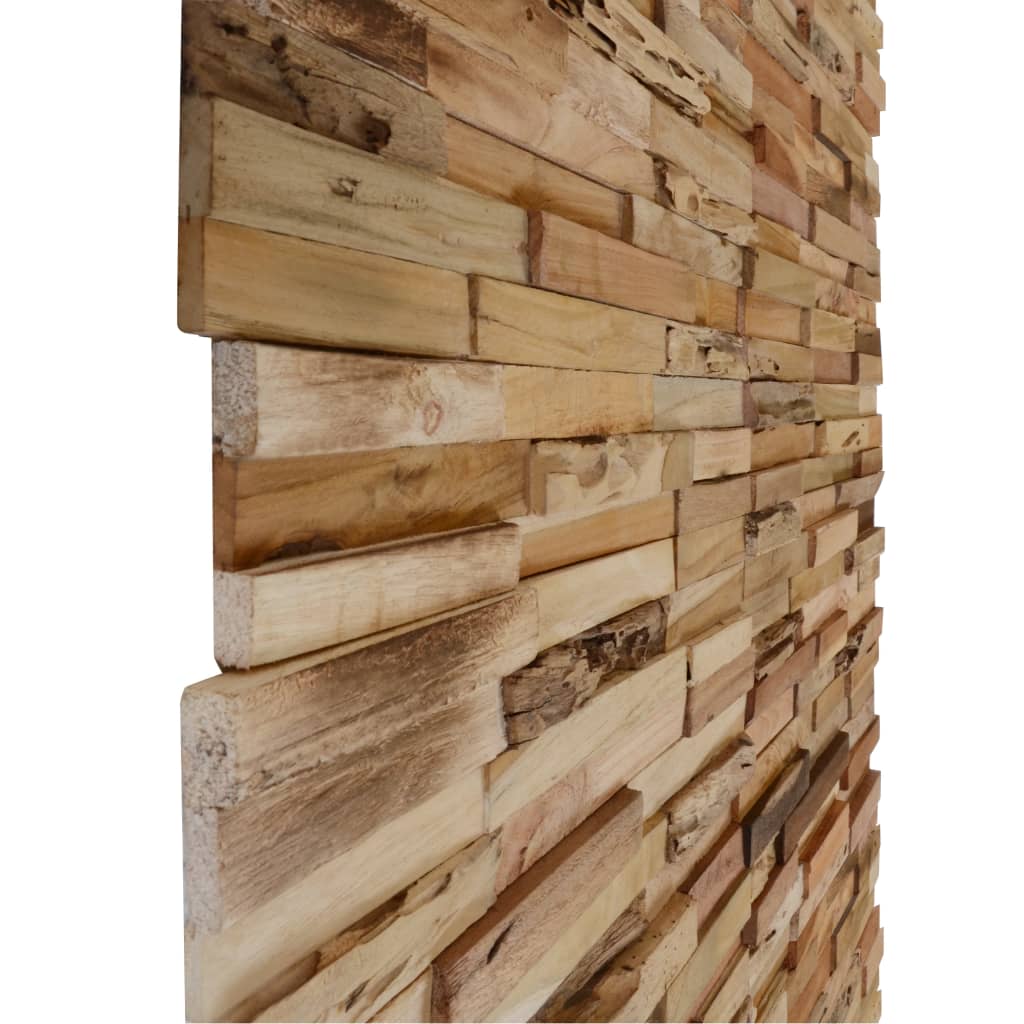Vidaxl Wall Cladding Panels 10 Pcs 1.03 MÂ² Recycled Teak Wood-3