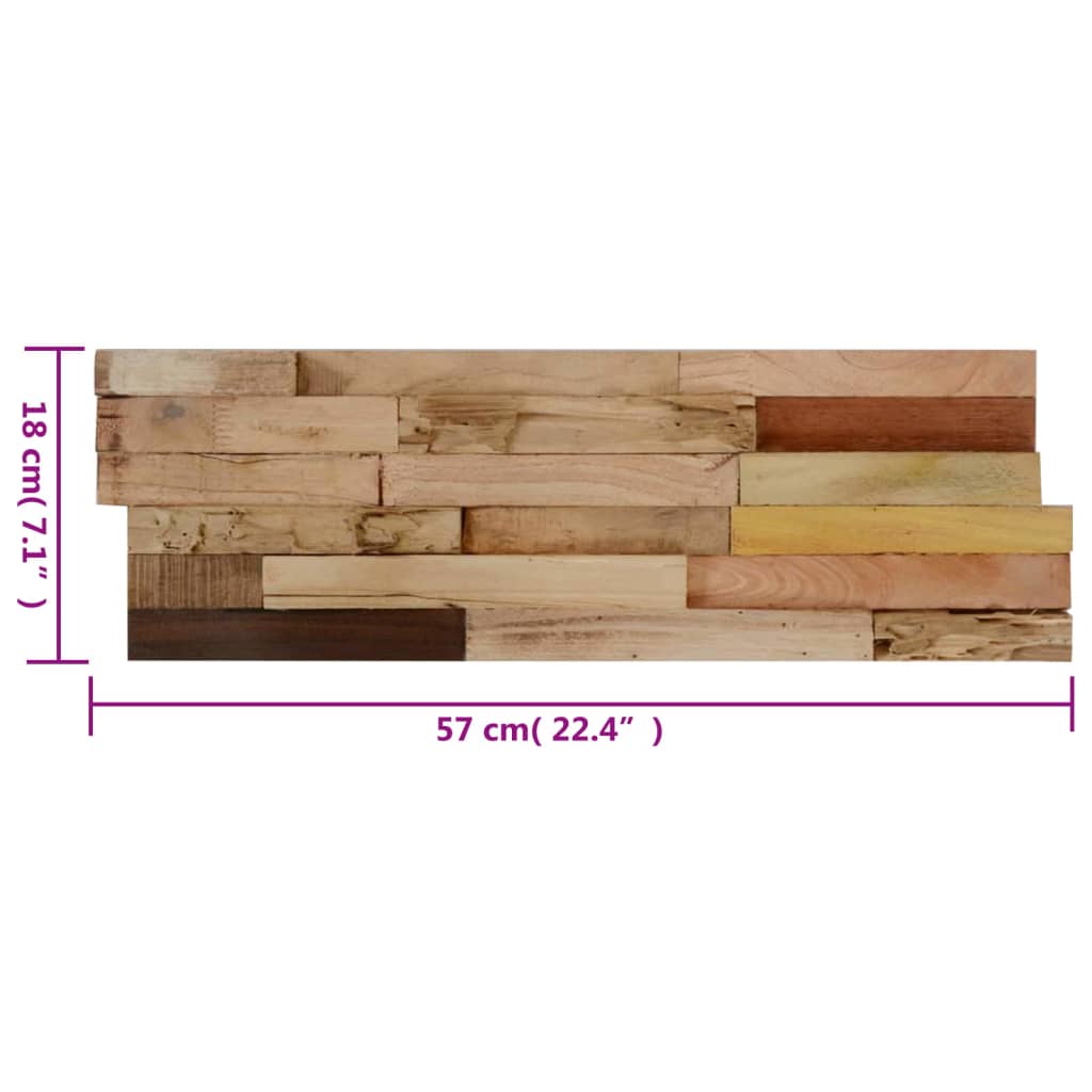 Vidaxl Wall Cladding Panels 10 Pcs 1.03 MÂ² Recycled Teak Wood-4