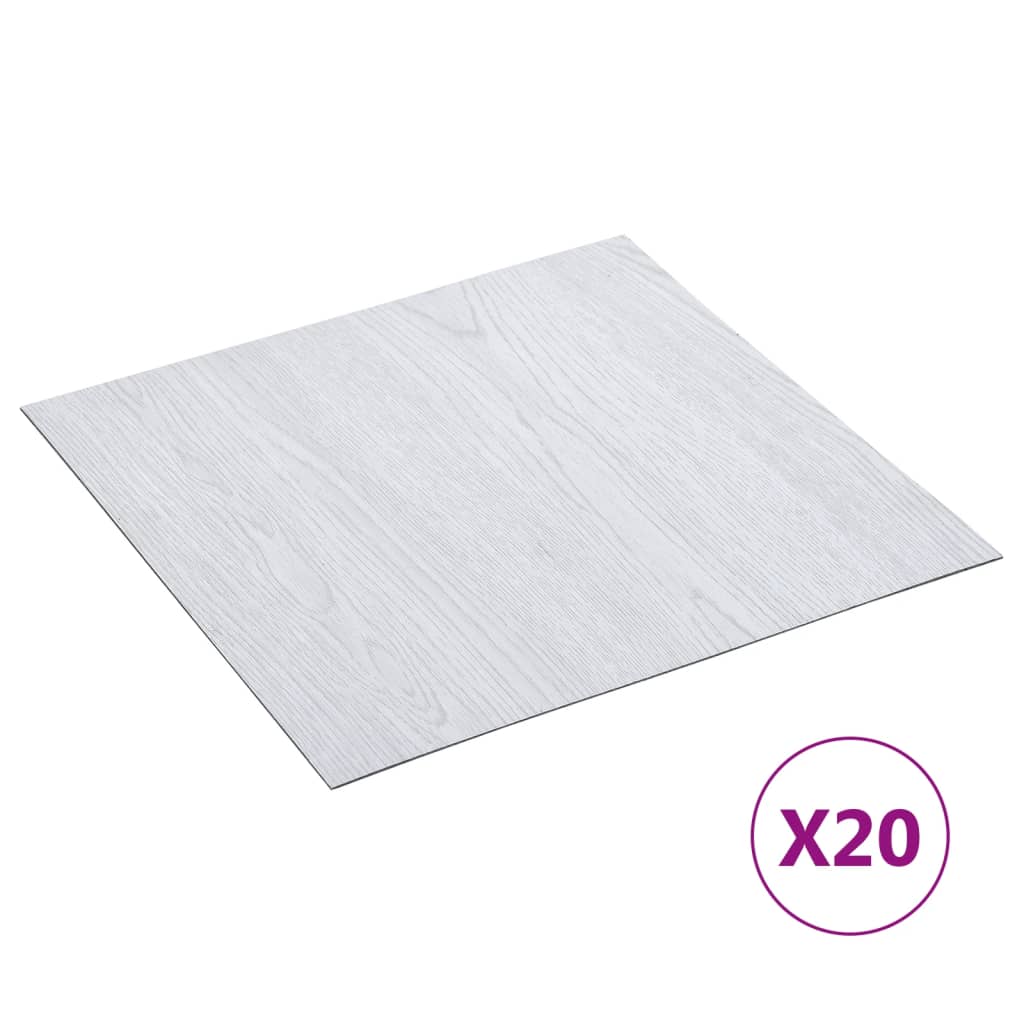 Vidaxl Self-adhesive Flooring Planks 20 Pcs Pvc 1.86 MÂ² White-2