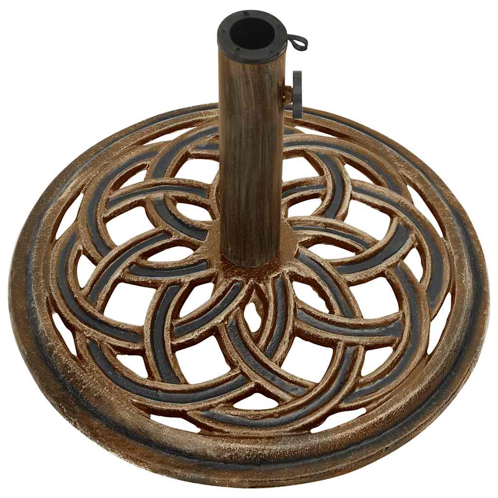 vidaXL 317758 Umbrella Base Bronze 44x44x31cm Cast Iron-4