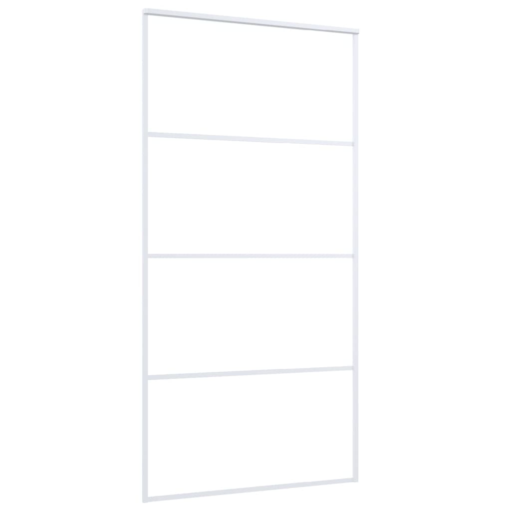 Vidaxl Sliding Door Esg Glass And Aluminium 102.5x205 Cm White-3
