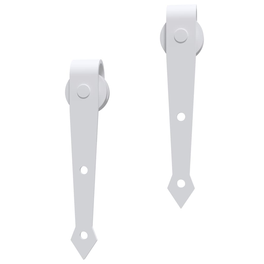 vidaXL 151702 Sliding Door Hardware Kit 200cm Steel White-5