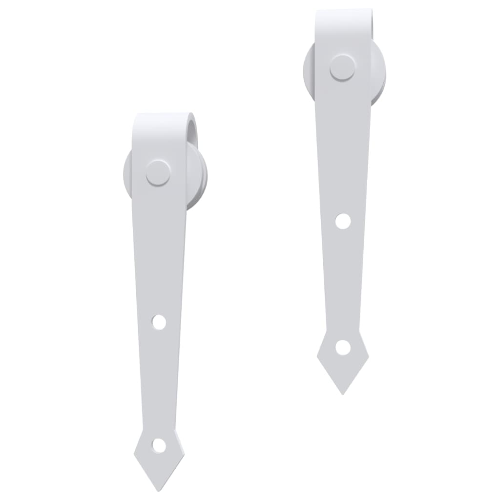 vidaXL 151709 Sliding Door Hardware Kit 183cm Steel White-5