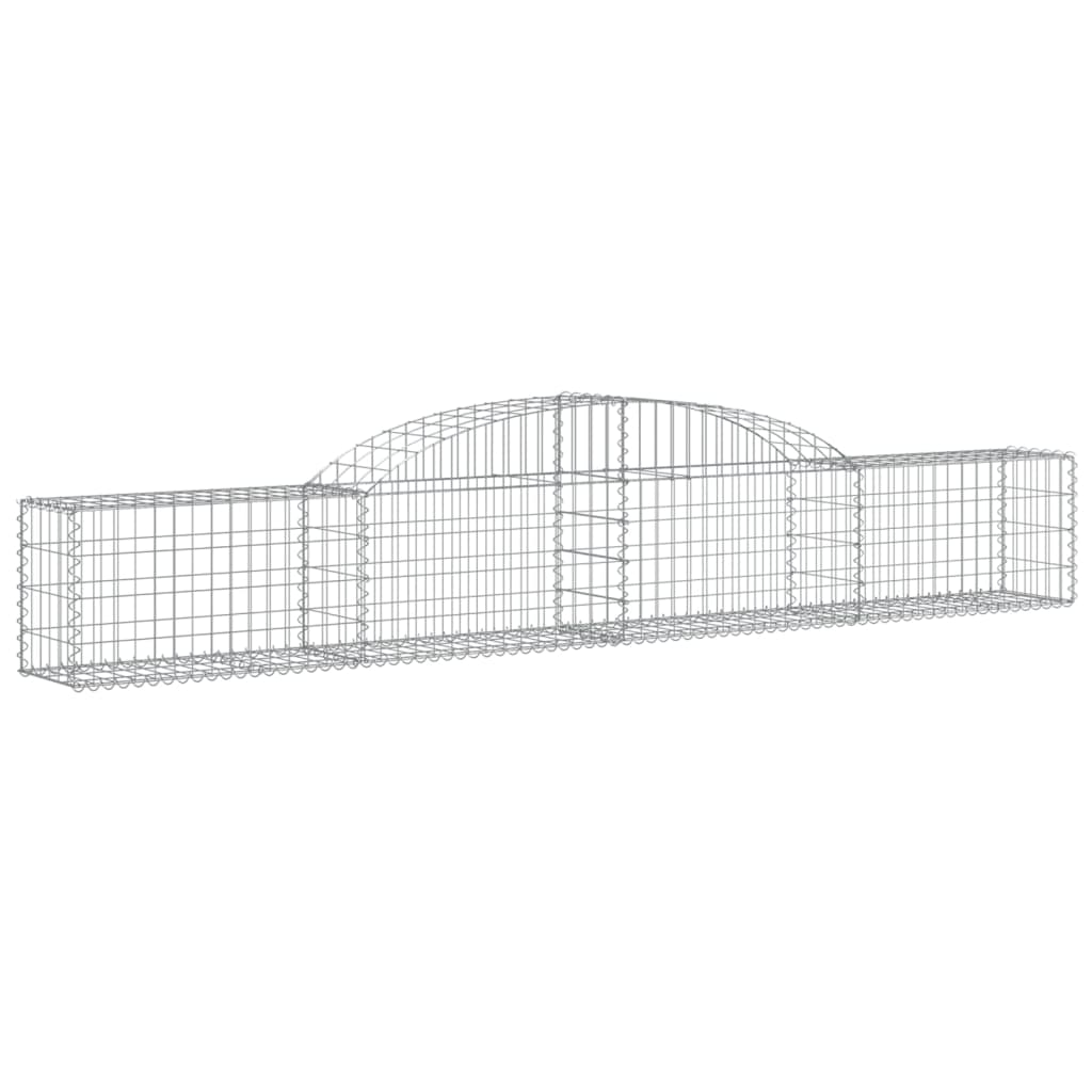 vidaXL 3146471 Arched Gabion Baskets 6 Pcs 300x30x40/60cm Galvanised Iron-2