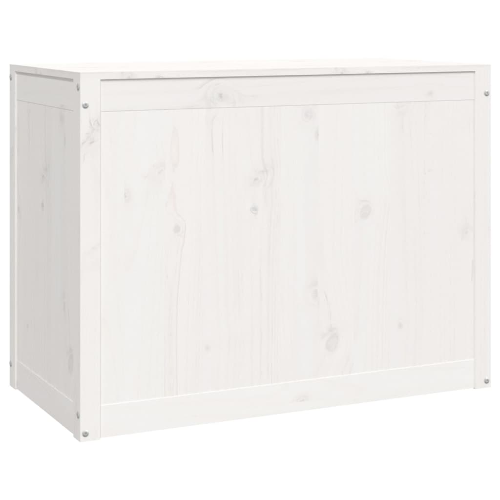 vidaXL 823570 Laundry Box White 88.5x44x66cm Solid Wood Pine-4