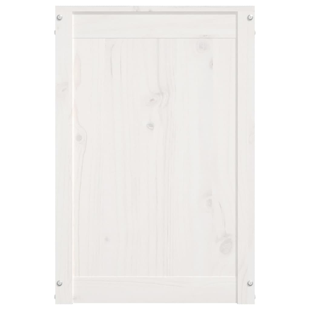 vidaXL 823570 Laundry Box White 88.5x44x66cm Solid Wood Pine-6