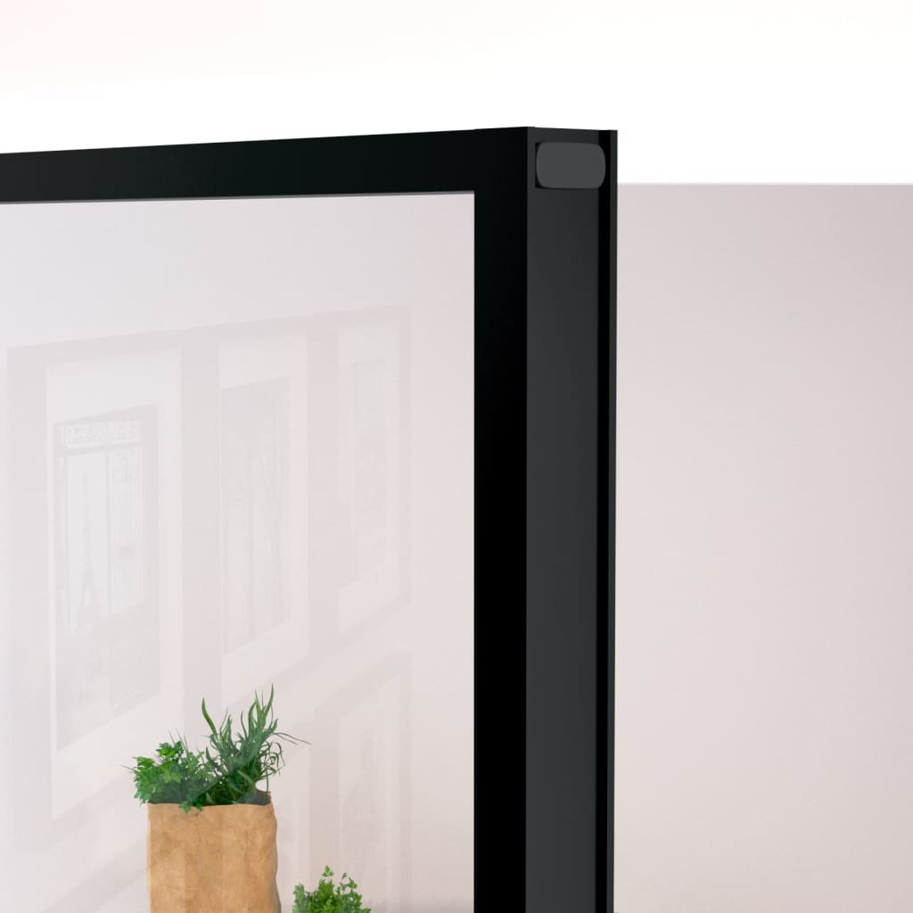 vidaXL 153658 Interior Door Black 76x201.5cm Tempered Glass&aluminium-3