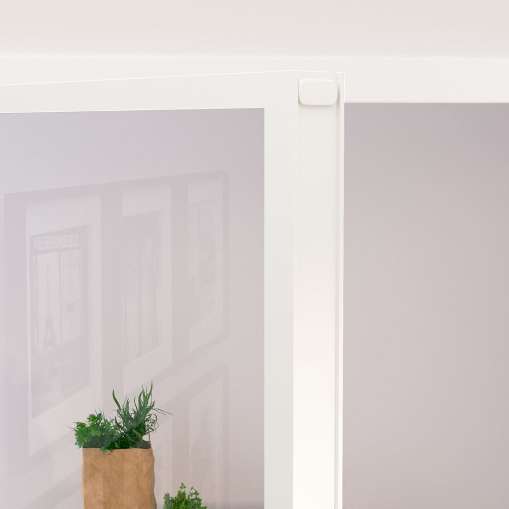 vidaXL 153667 Interior Door White 83x201.5cm Tempered Glass&aluminium Slim-3