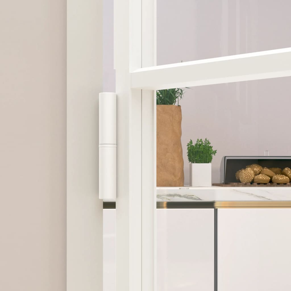 vidaXL 153668 Interior Door White 93x201.5cm Tempered Glass&aluminium Slim-3