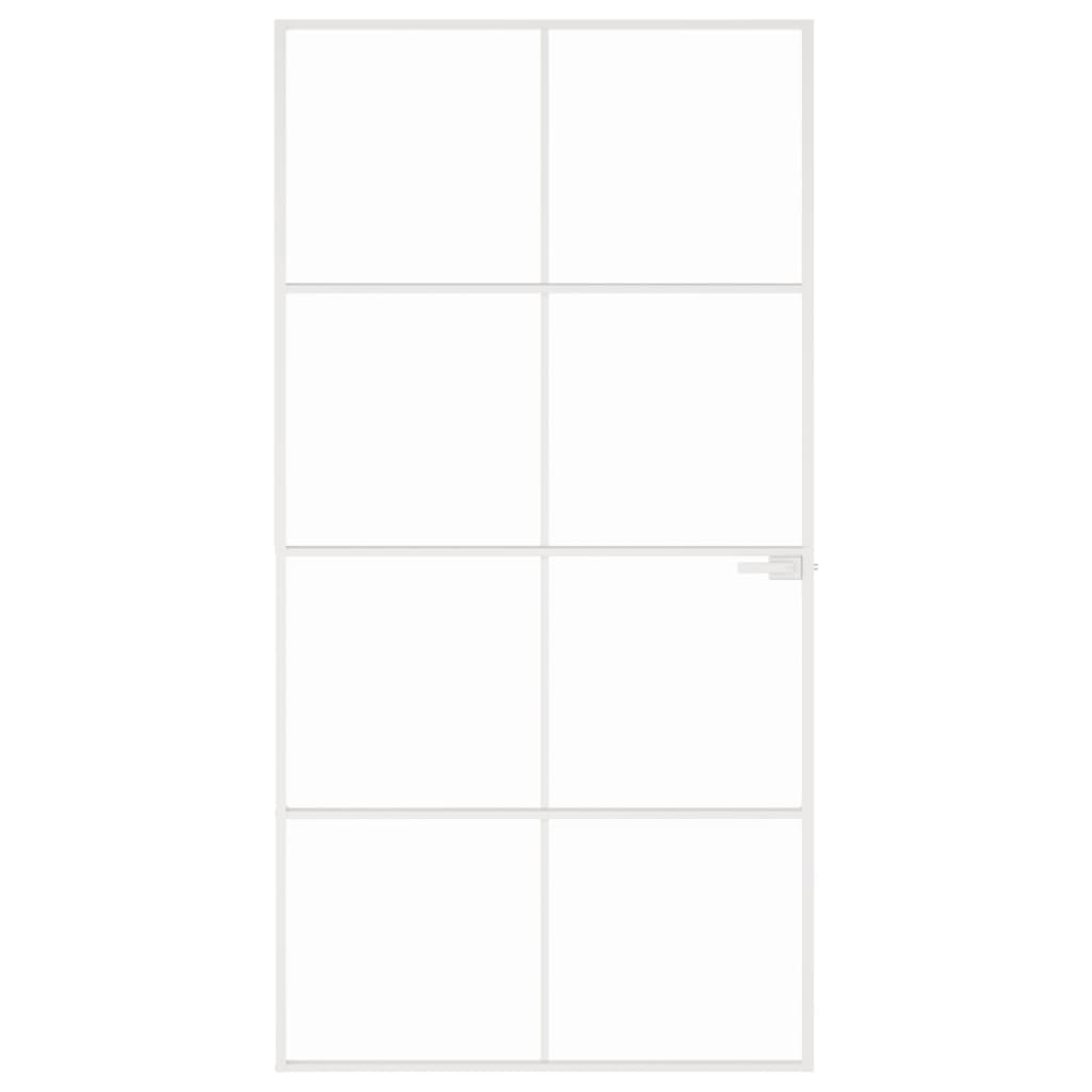 vidaXL 153673 Interior Door White 102x201.5cm Tempered Glass&aluminium Slim-3