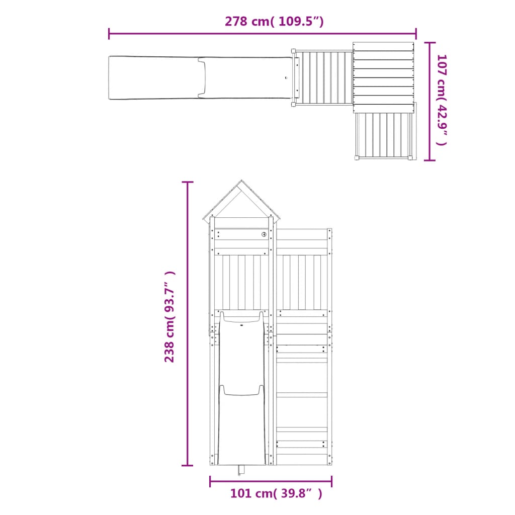 Vidaxl 3156873 Outdoor Playset Impregnated Wood Pine-9