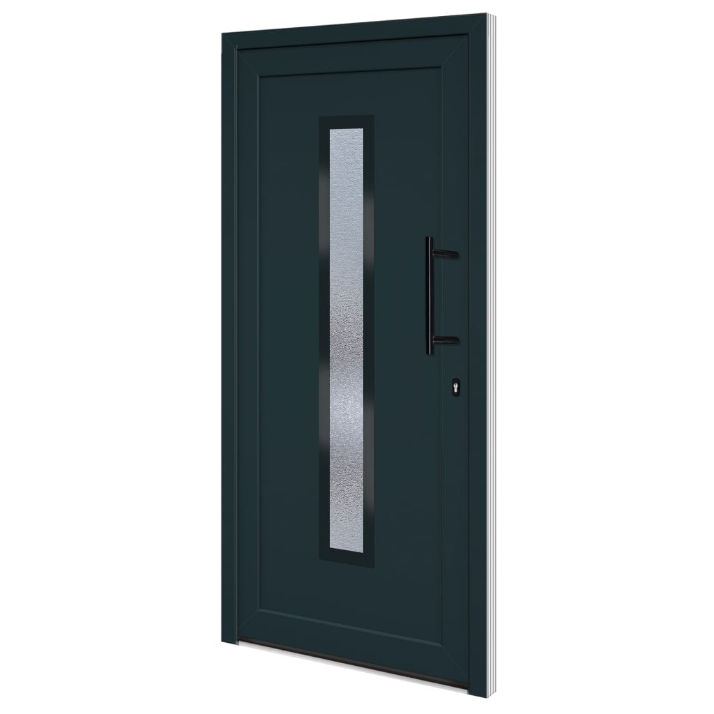 vidaXL 3157090 Front Door Anthracite 98x200cm Pvc-2