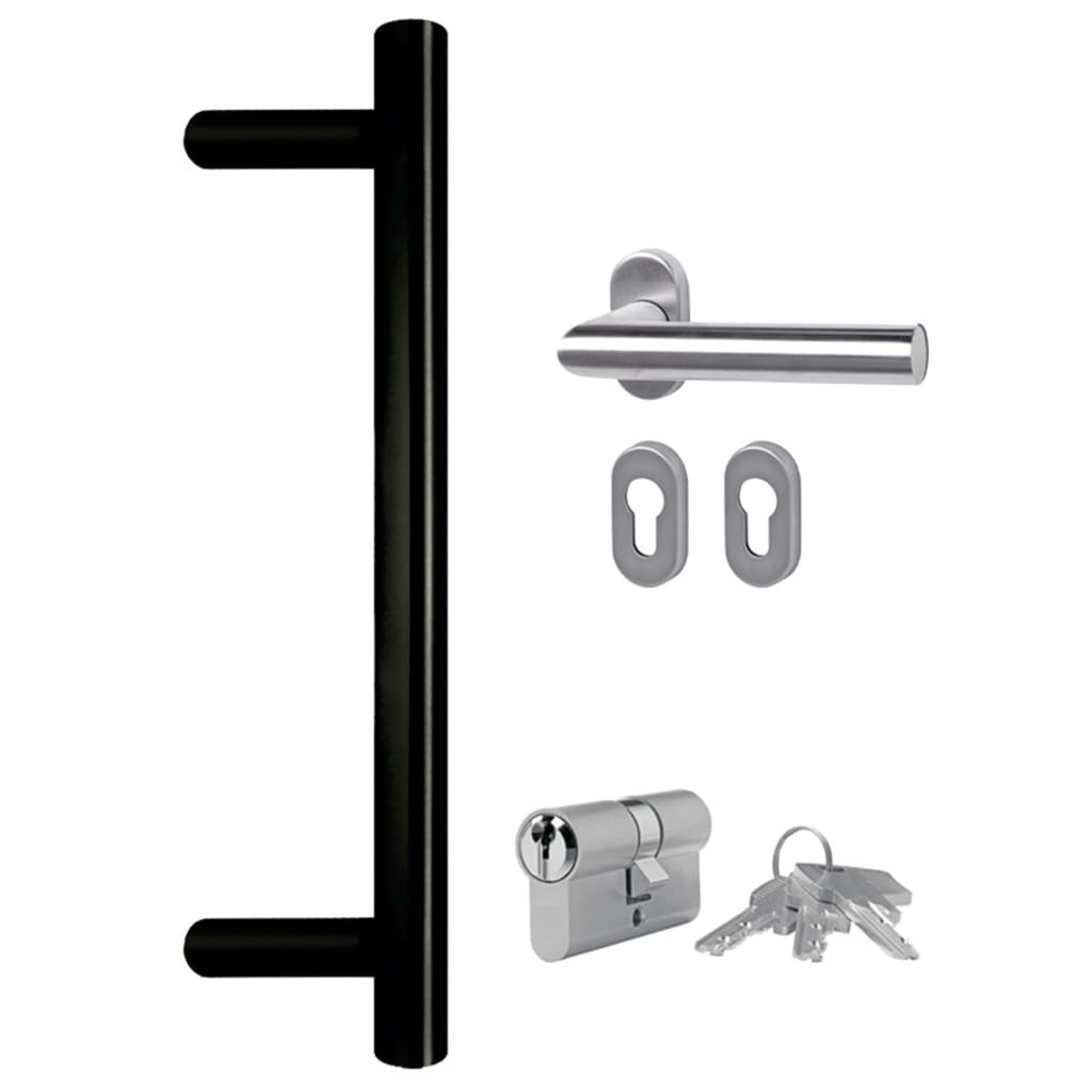 vidaXL 3157090 Front Door Anthracite 98x200cm Pvc-9